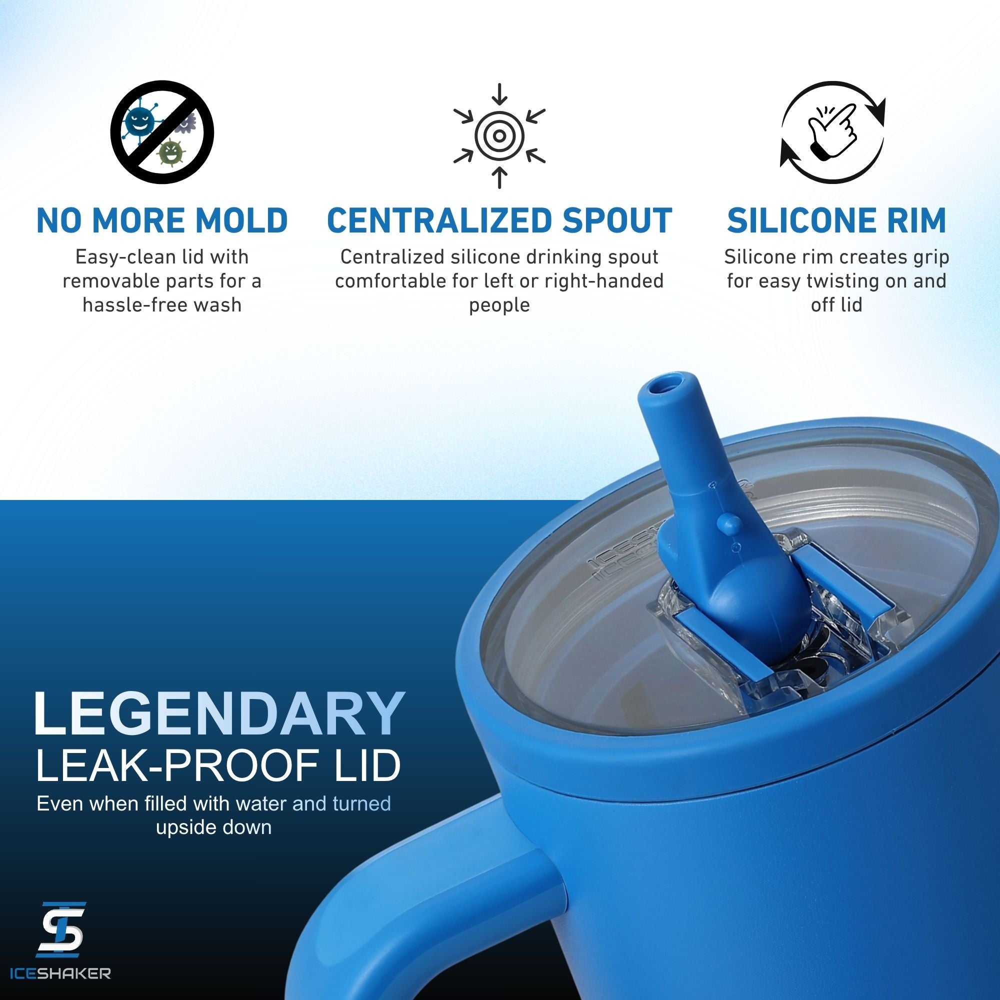 Royal Blue Legend Series 40oz Shaker Bottle | Ice shaker