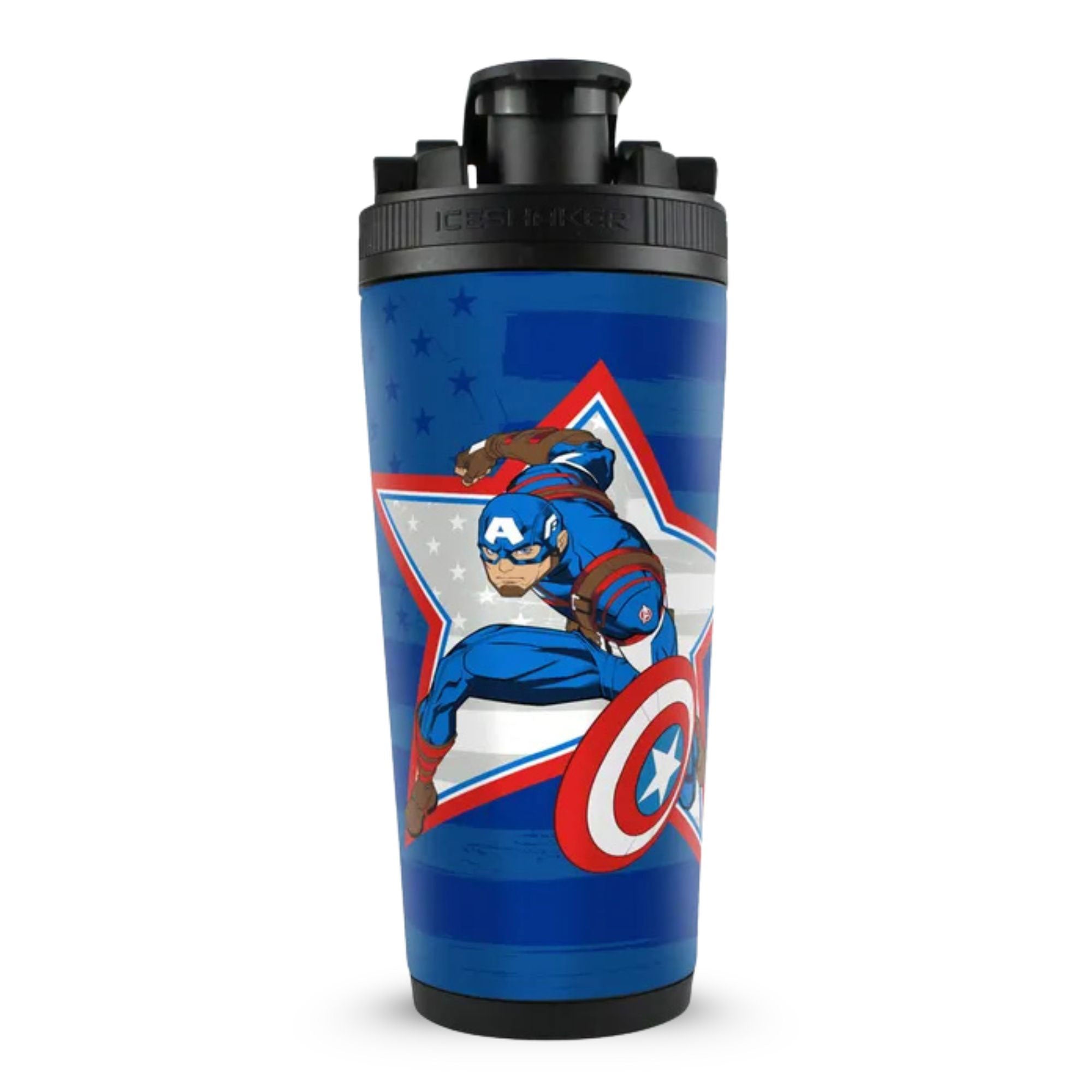Captain America's Flag Stainless Steel Water Bottle | Ice Shaker