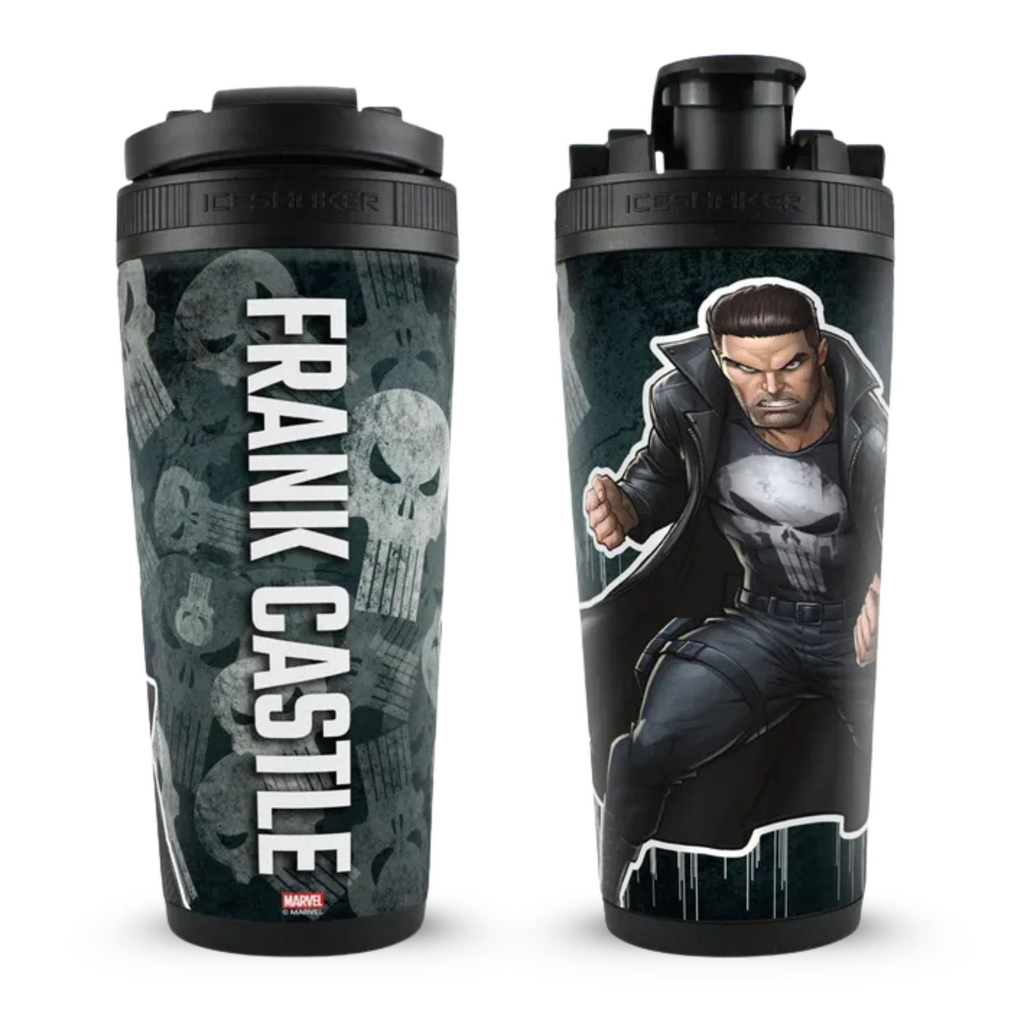 MARVEL'S The Punisher Frank Castle Stainless Steel Shaker Bottle