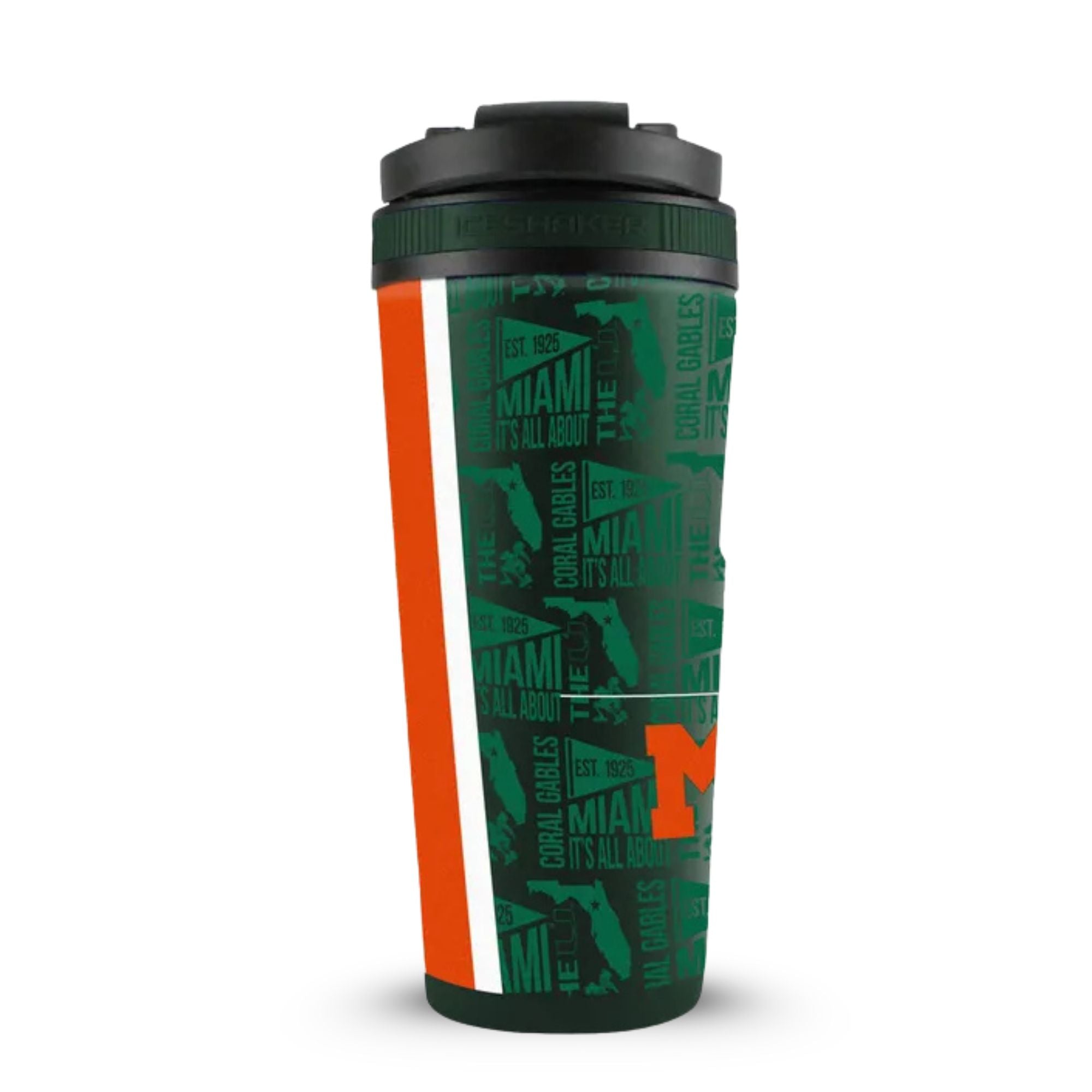 Official NCAA Miami Hurricanes 4D Stainless Steel Shaker | Ice Shaker