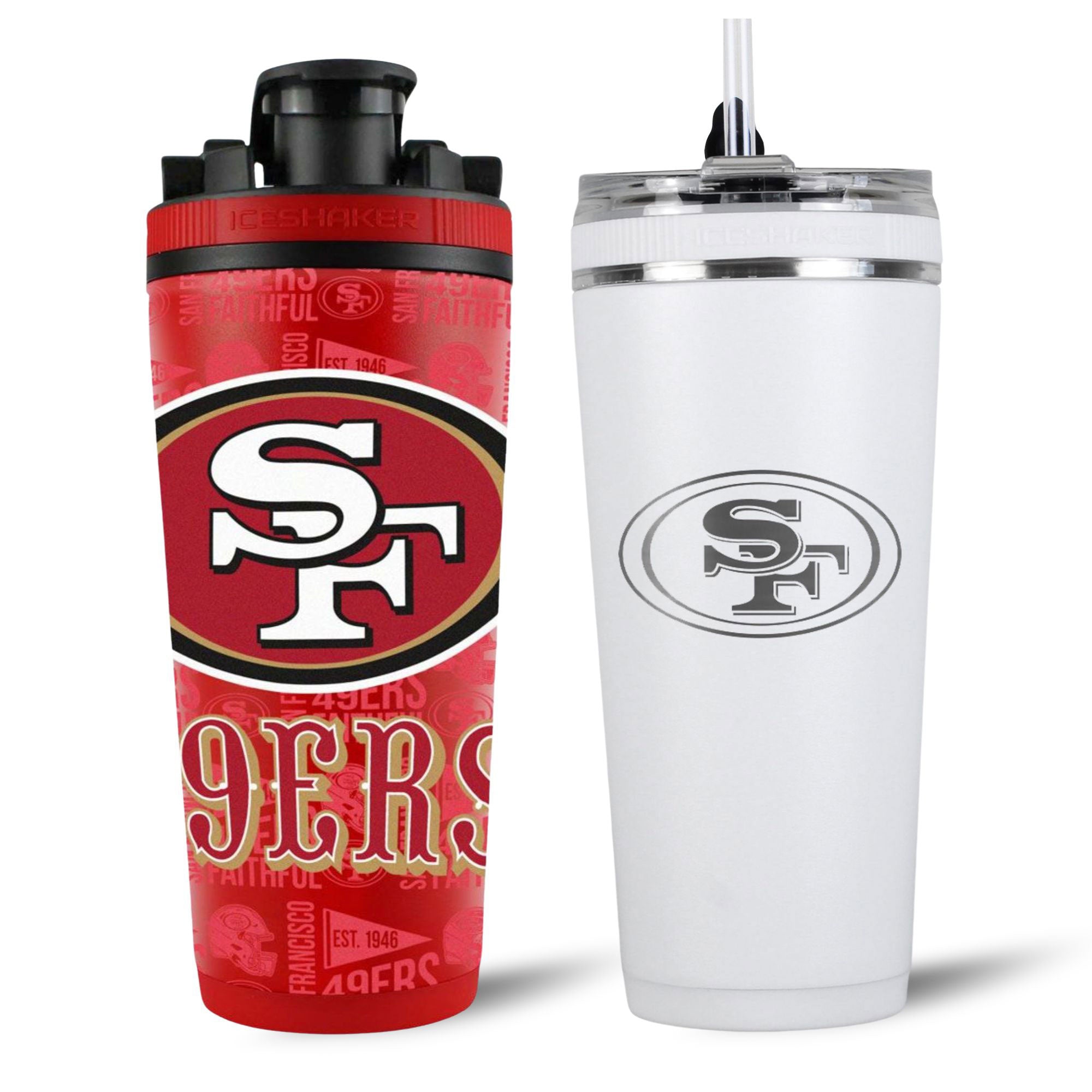 San Francisco 49ers 4D Shaker & Flex Bottle Bundle