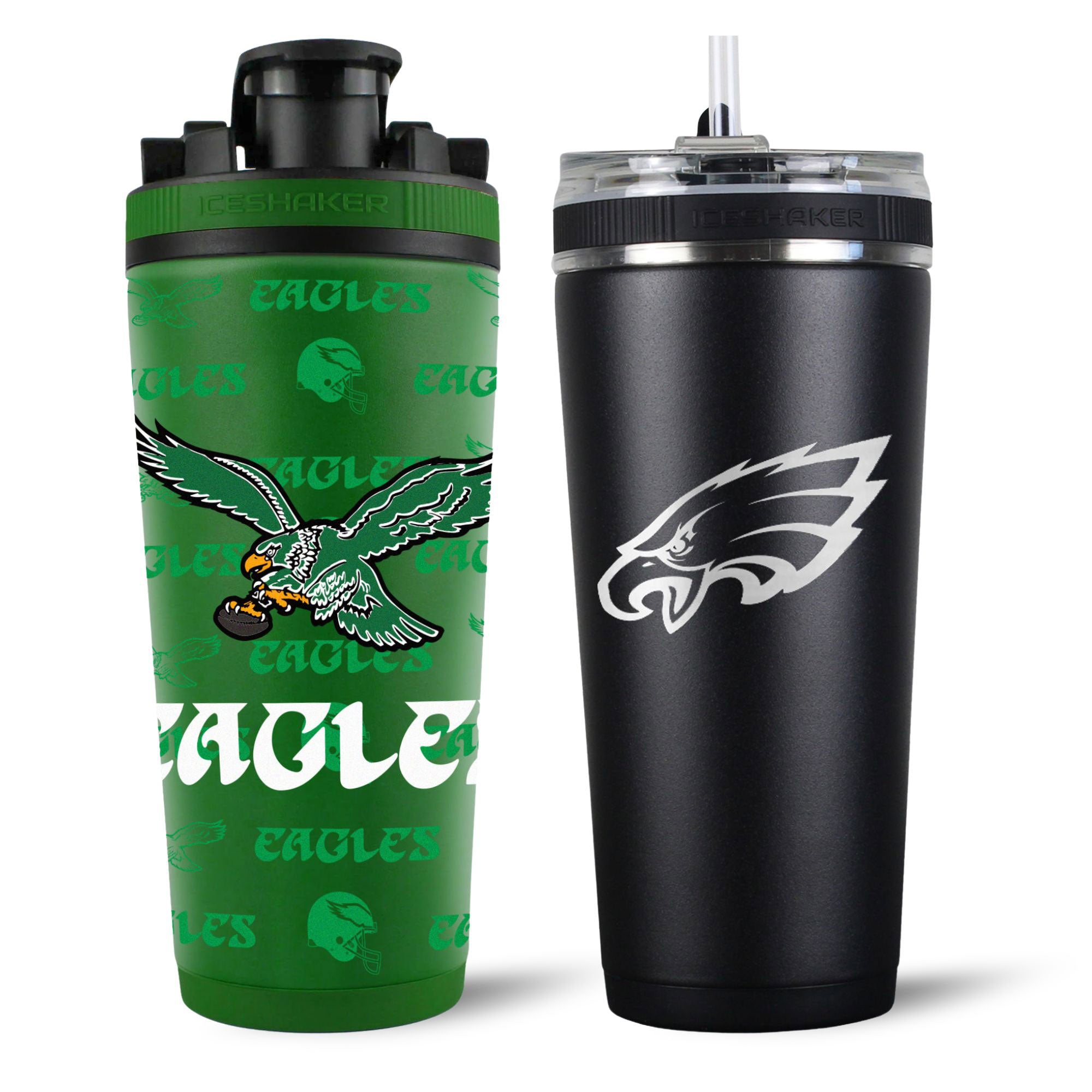 Philadelphia Eagles Vintage 4D Shaker & Flex Bottle Bundle