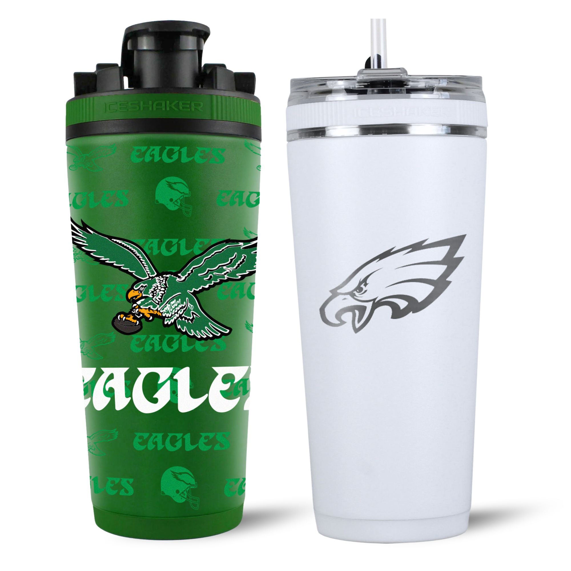 Philadelphia Eagles Vintage 4D Shaker & Flex Bottle Bundle