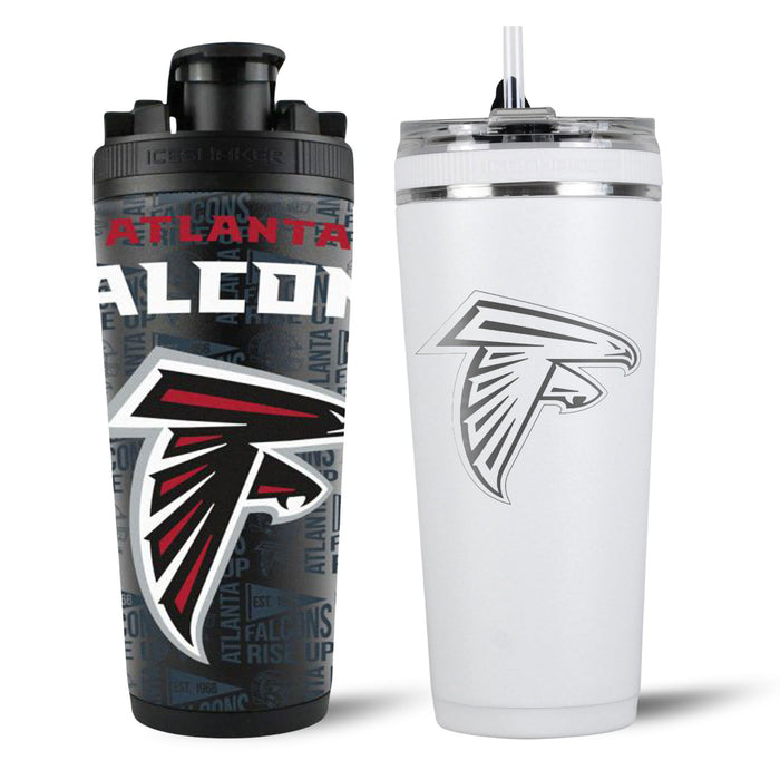 Atlanta Falcons 4D Ice Shaker & Flex Water Bottle Bundle