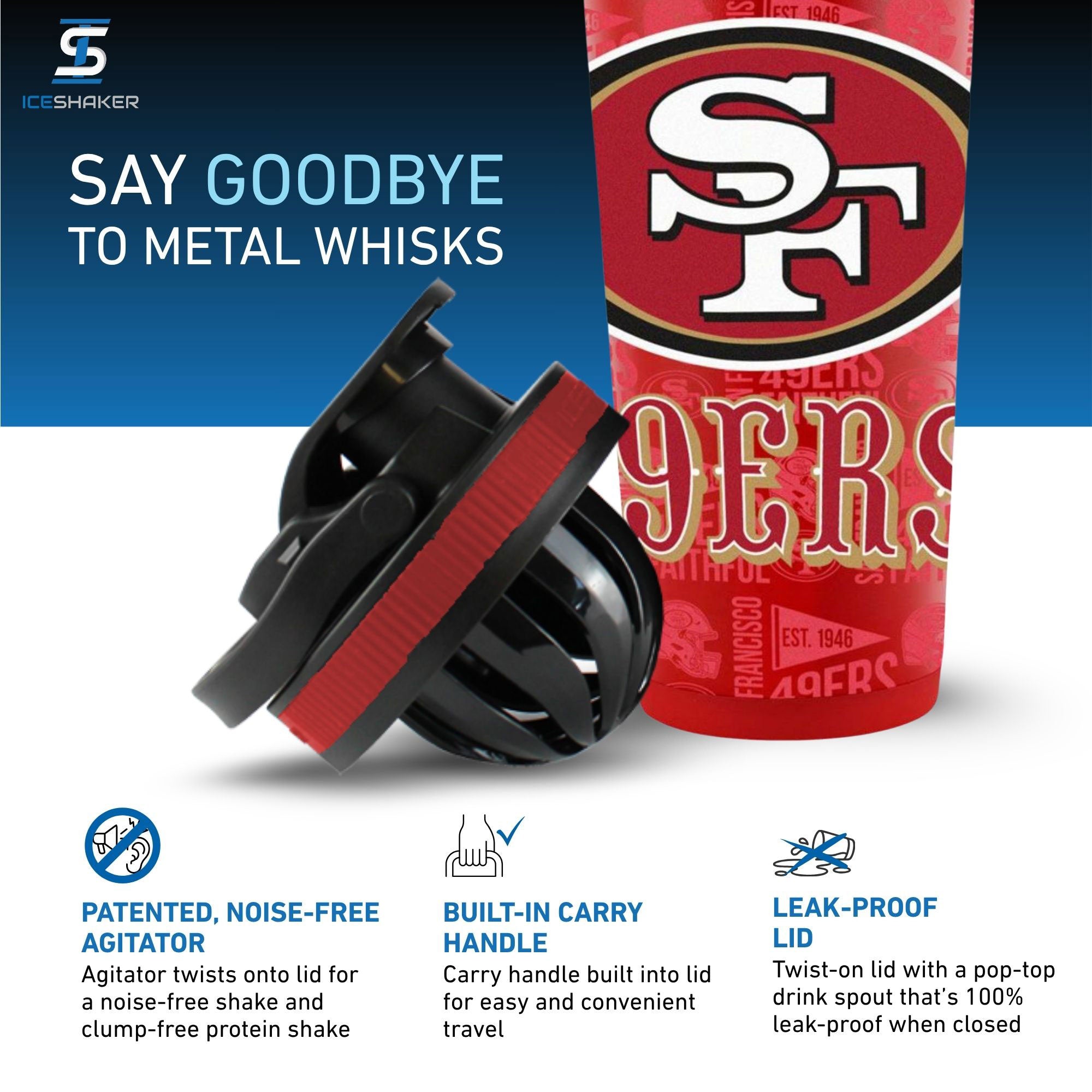 Officially Licensed NFL San Francisco 49ers 4D Ice Shaker