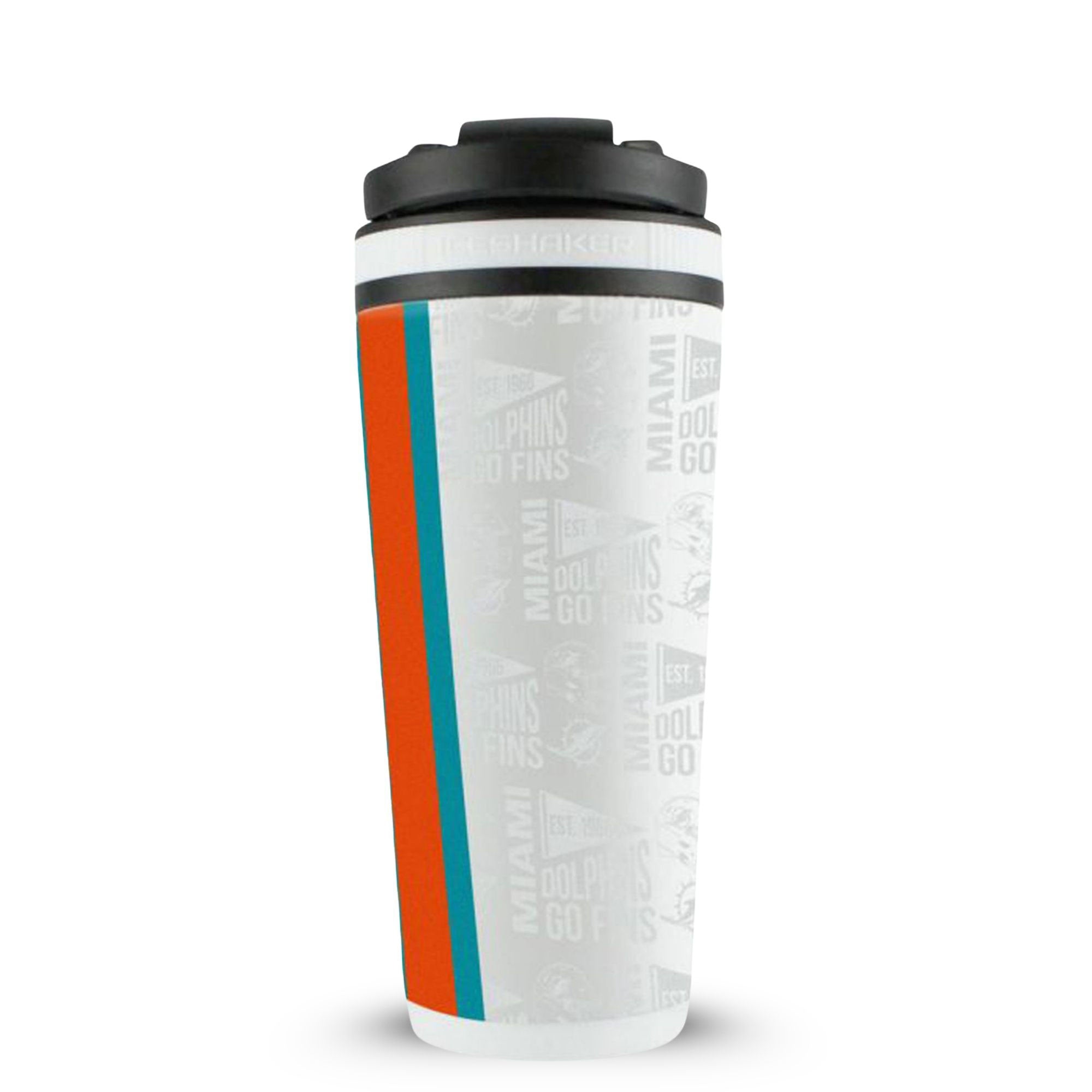 Official NFL Miami Dolphins 26oz Insulated Bottle | Ice Shaker