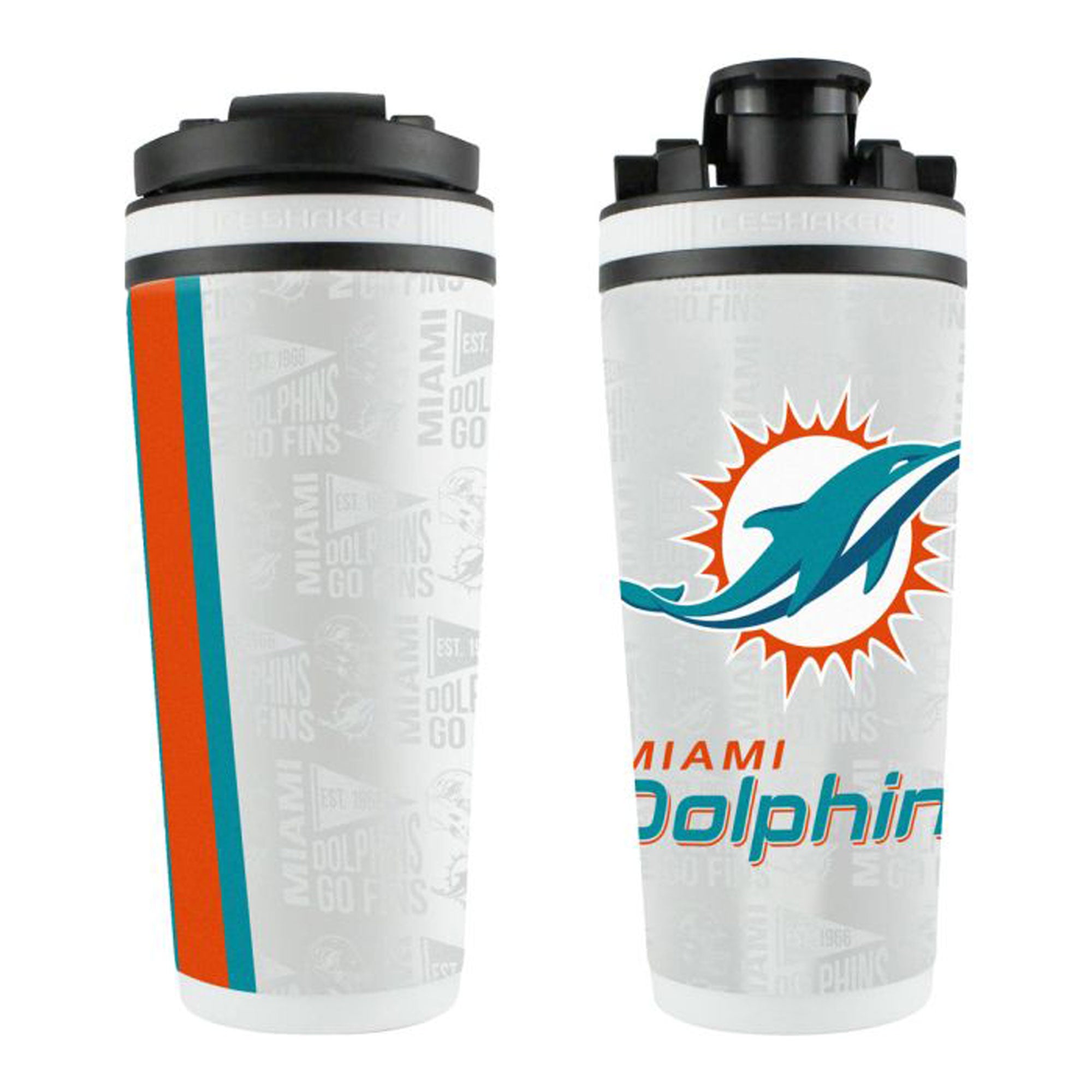 Officially Licensed Miami Dolphins 26oz Ice Shaker