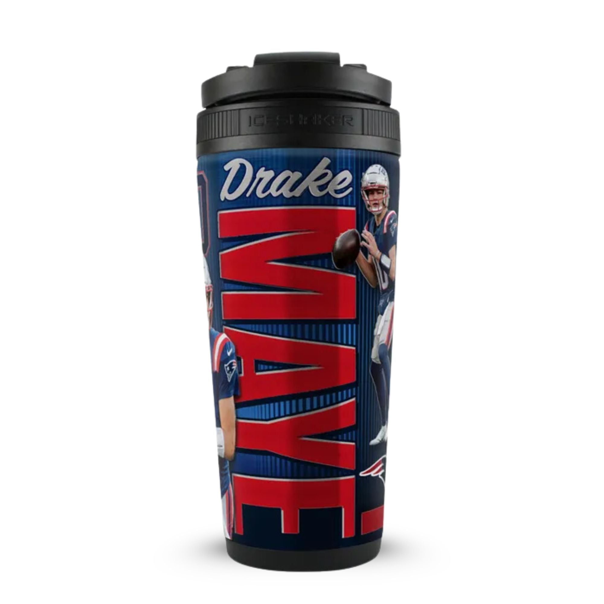 Official NFL Drake Maye New England Patriots 4D Stainless Steel