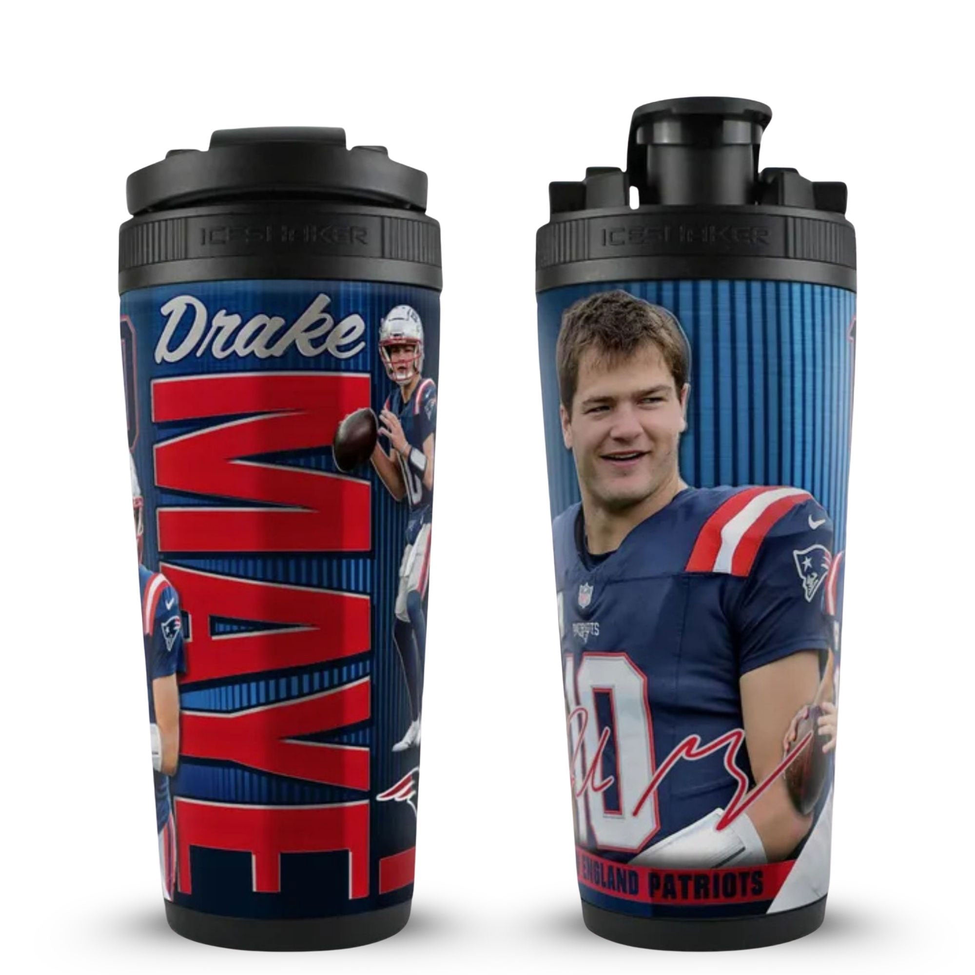 Official Drake Maye New England Patriots 4D 26oz Ice Shaker