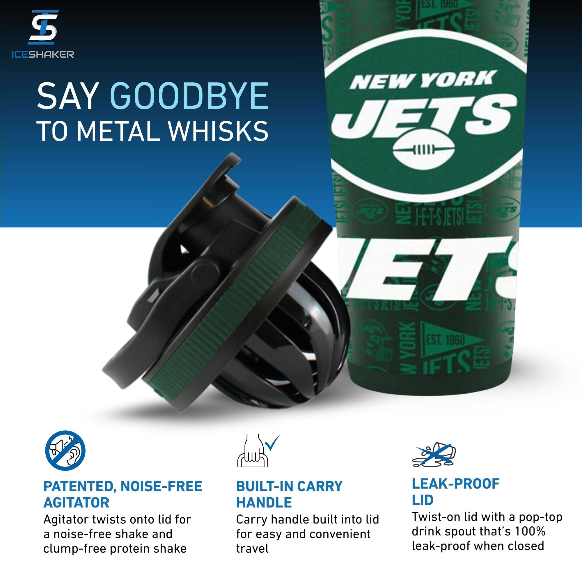 Officially Licensed New York Jets 4D Ice Shaker