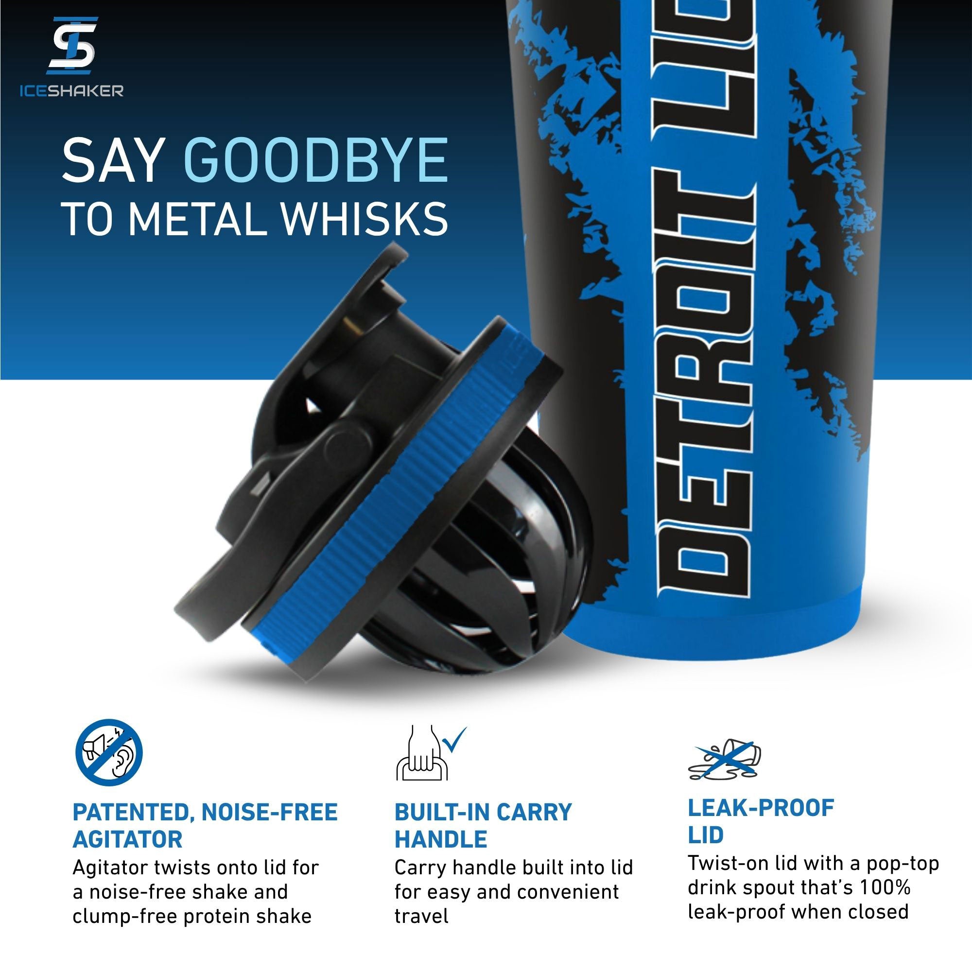 Officially Licensed Detroit Lions Black Lion 26oz 4D Ice Shaker