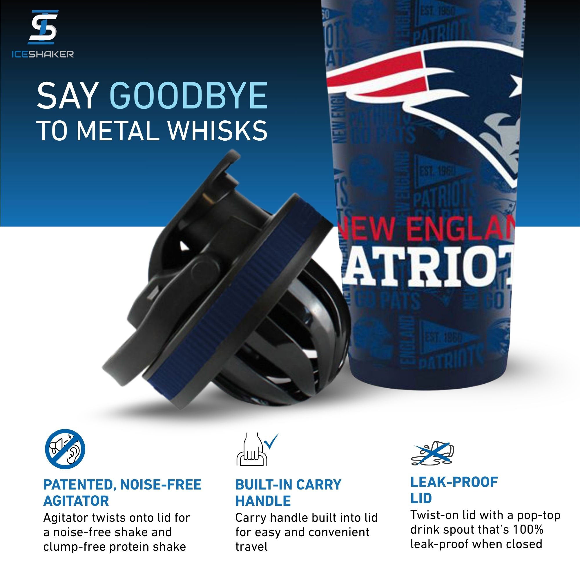 Officially Licensed New England Patriots 4D Ice Shaker