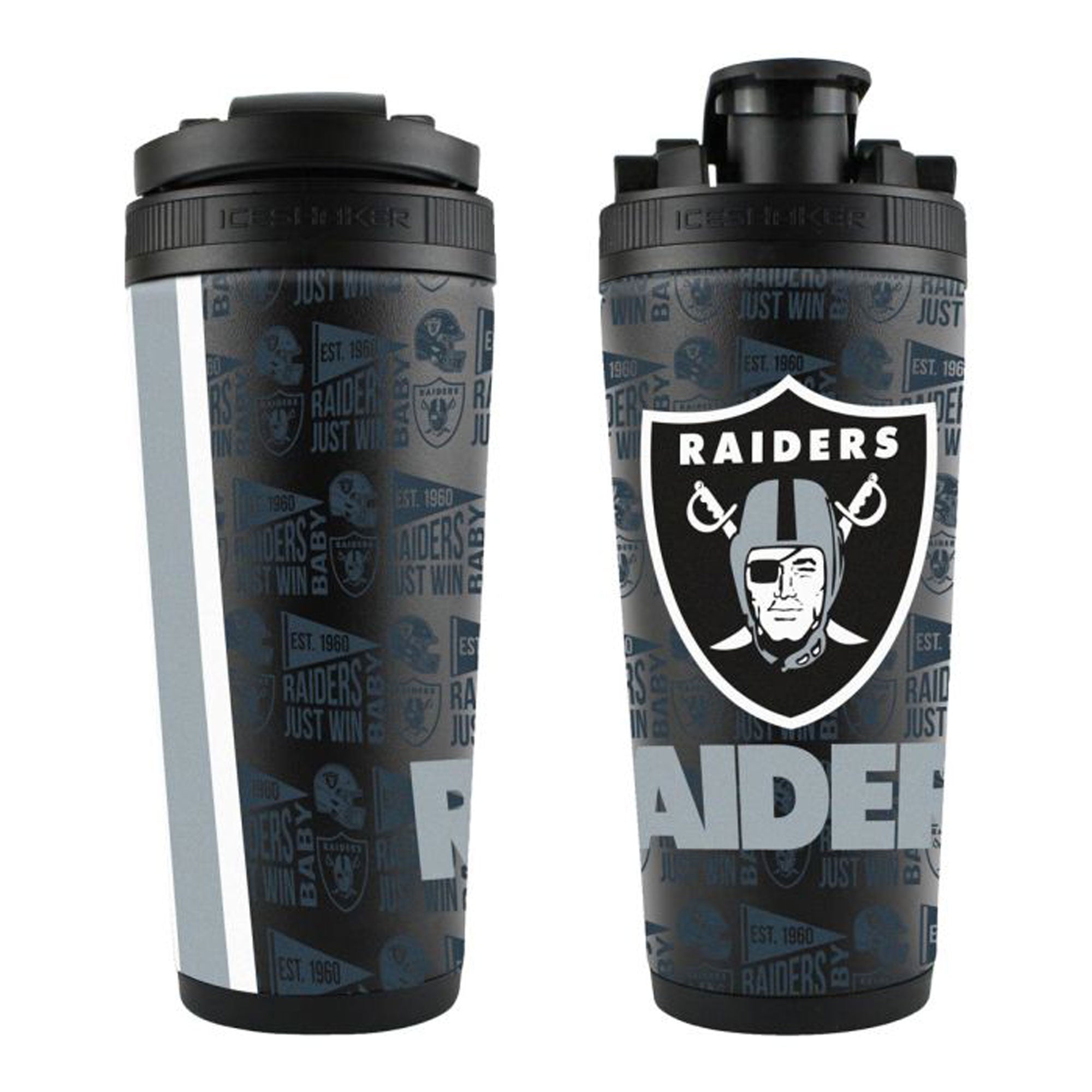 Tazza Las Vegas Raiders 425 Ml - Design A Strisce, Colori Della Squadra, Idea Regalo Per Il Tifoso