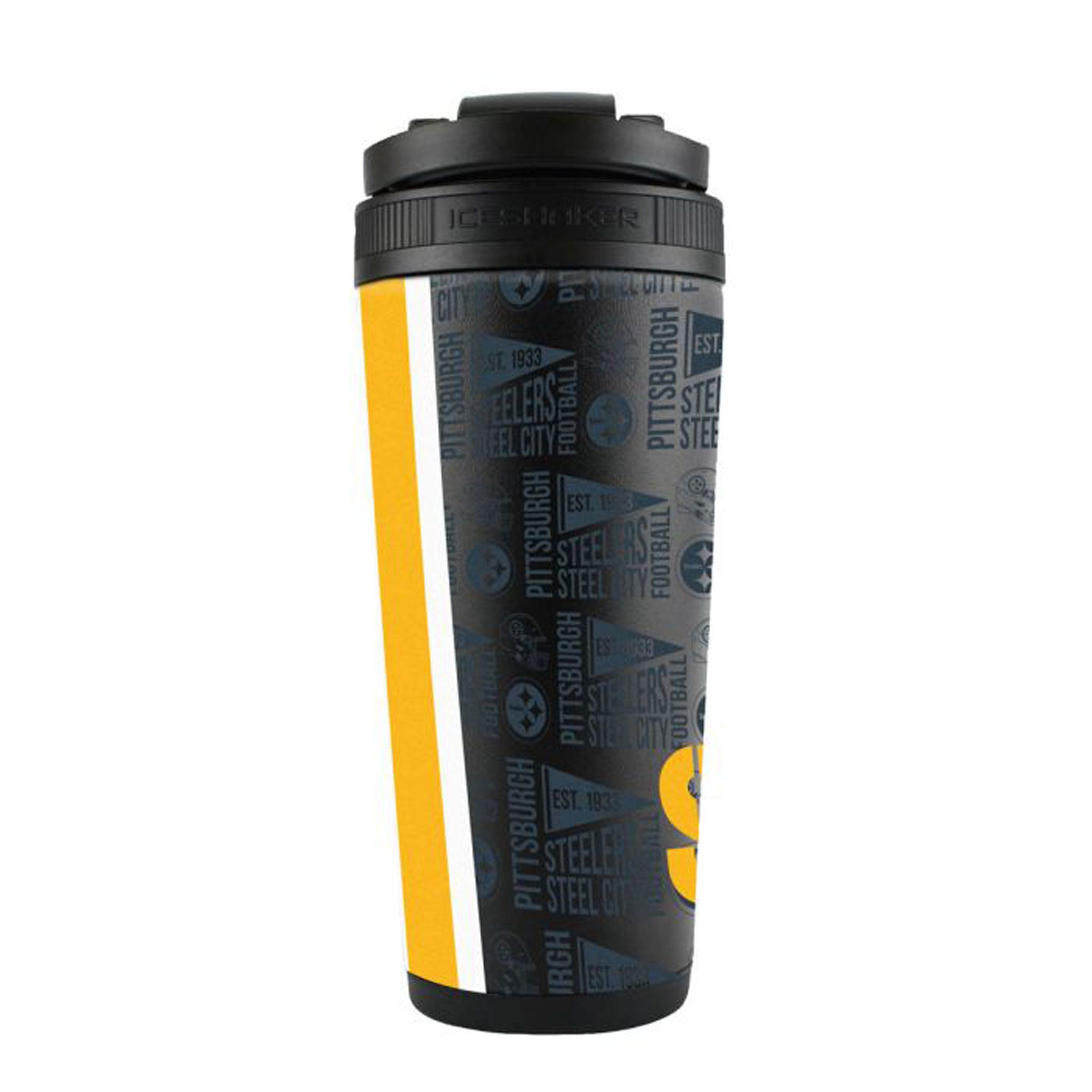PITTSBURGH STEELERS NFL FOOTBALL 14 OZ DOUBLE WALLED TRAVEL TUMBLER NEW