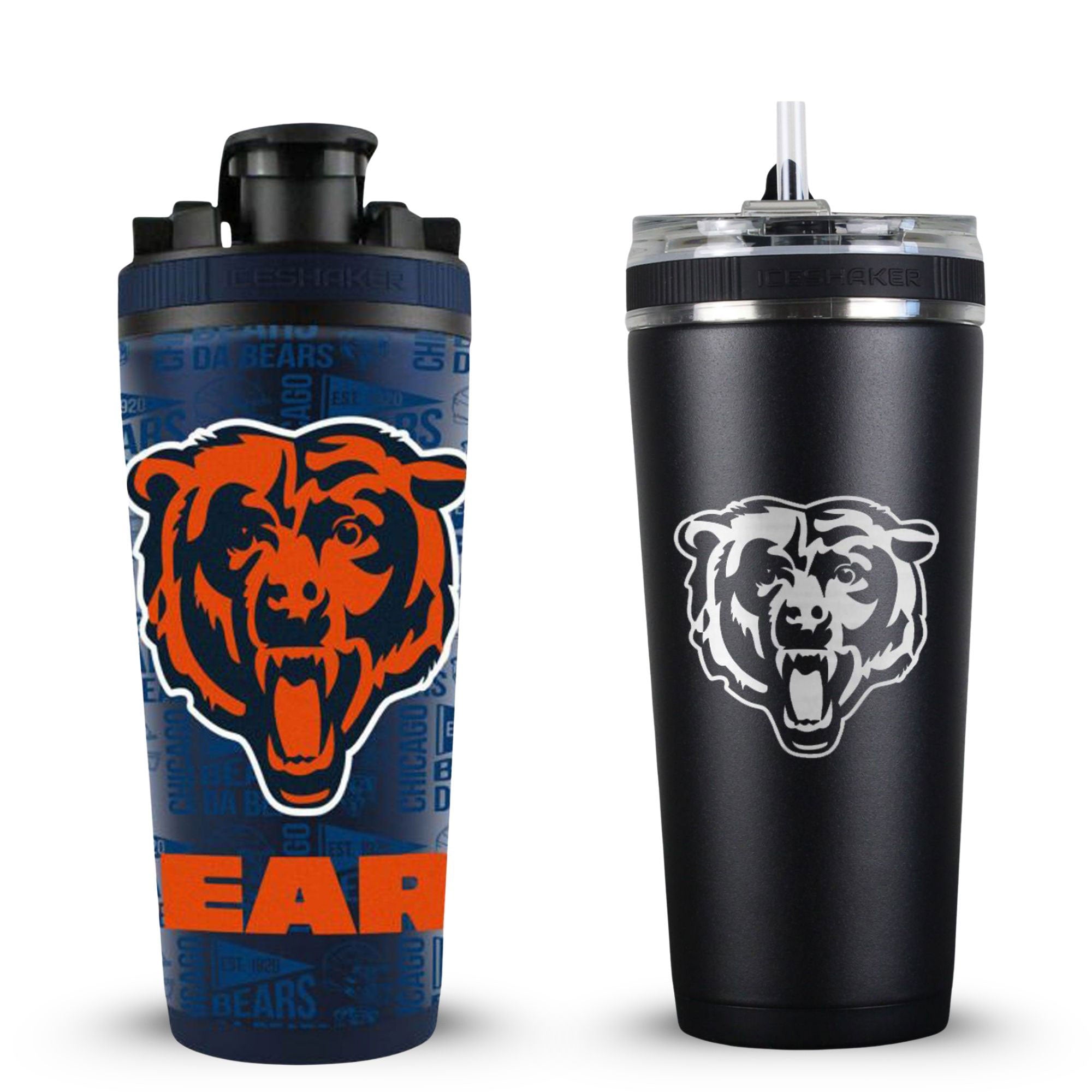 Chicago Bears 4D Shaker & Flex Bottle Bundle