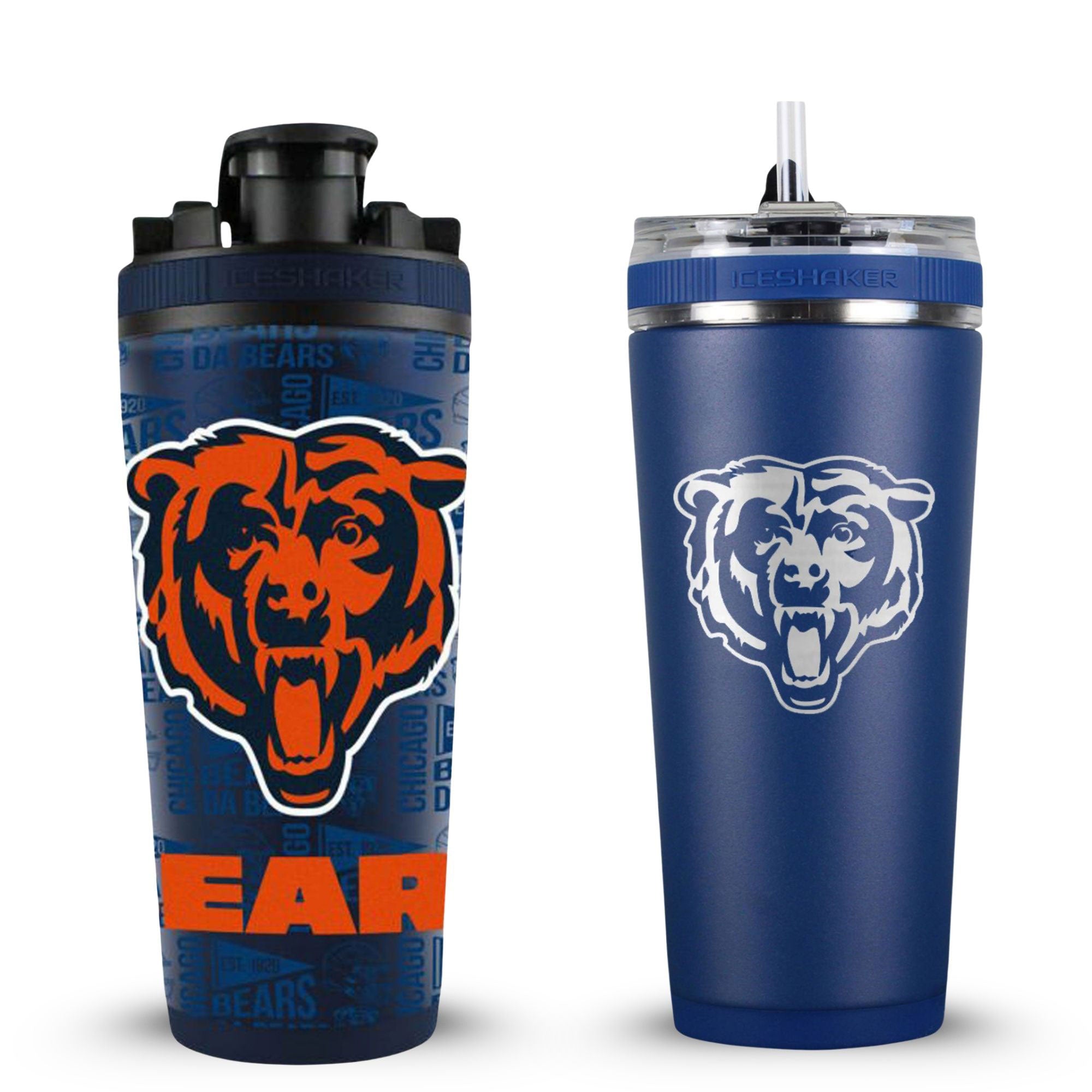 Chicago Bears 4D Shaker & Flex Bottle Bundle