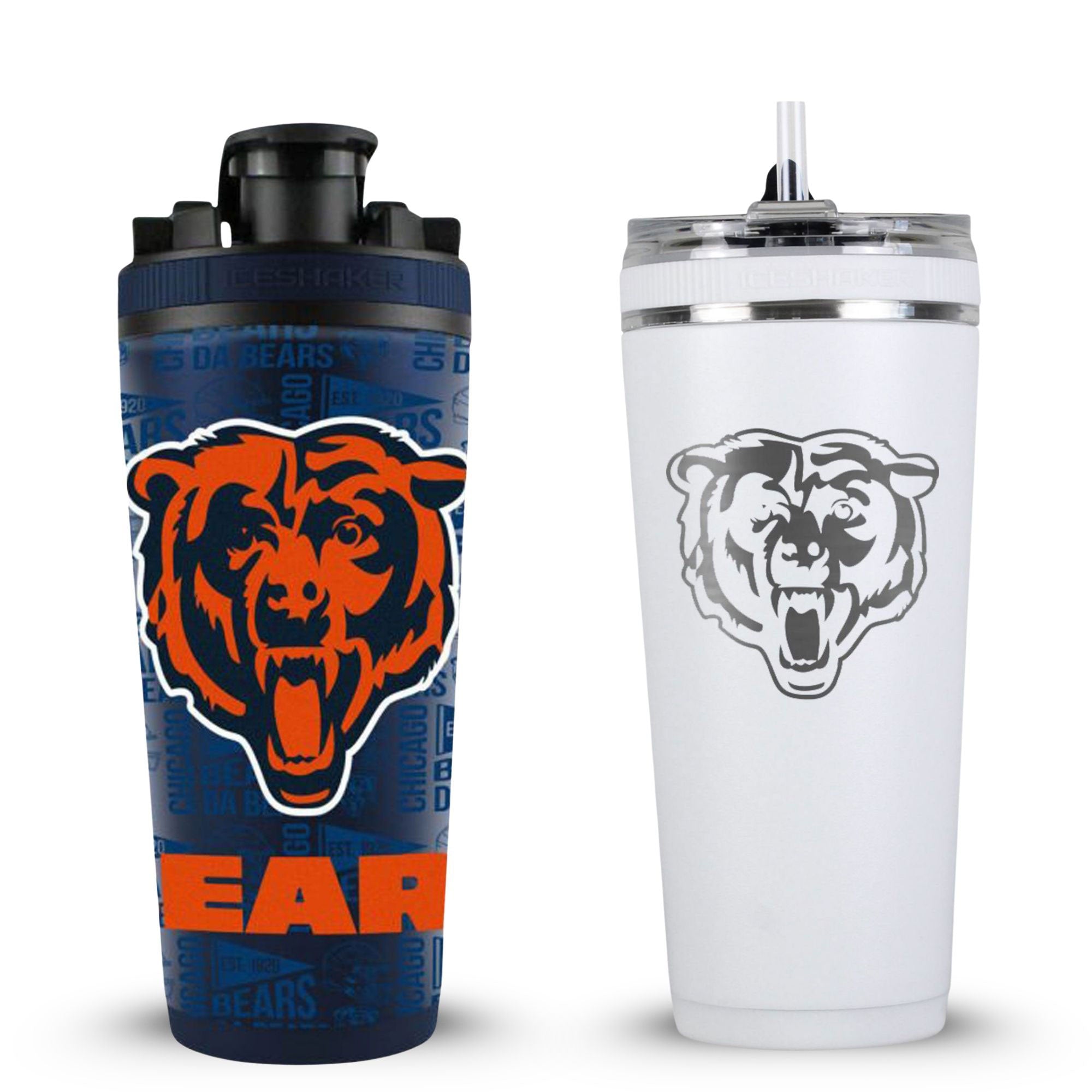 Chicago Bears 4D Shaker & Flex Bottle Bundle