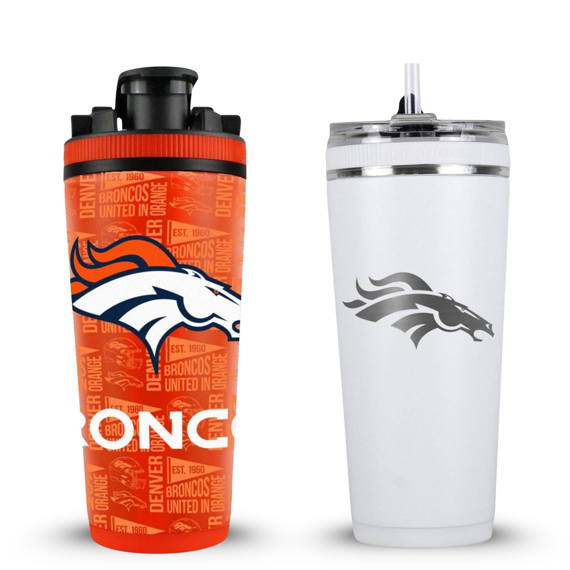 Denver Broncos 4D Shaker & Flex Bottle Bundle