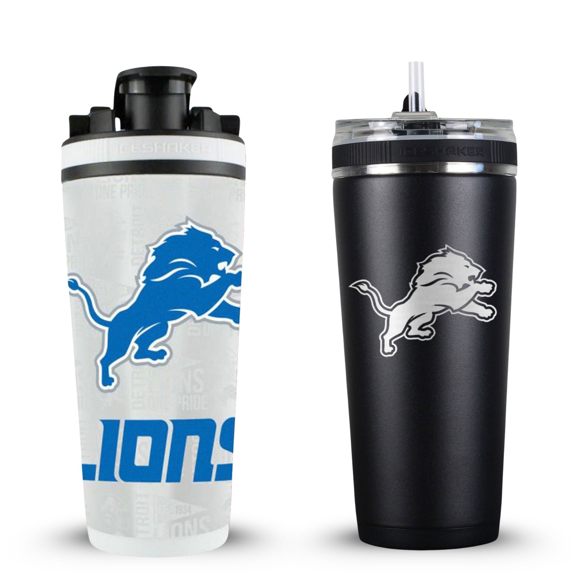 Detroit Lions 4D Shaker & Flex Bottle Bundle