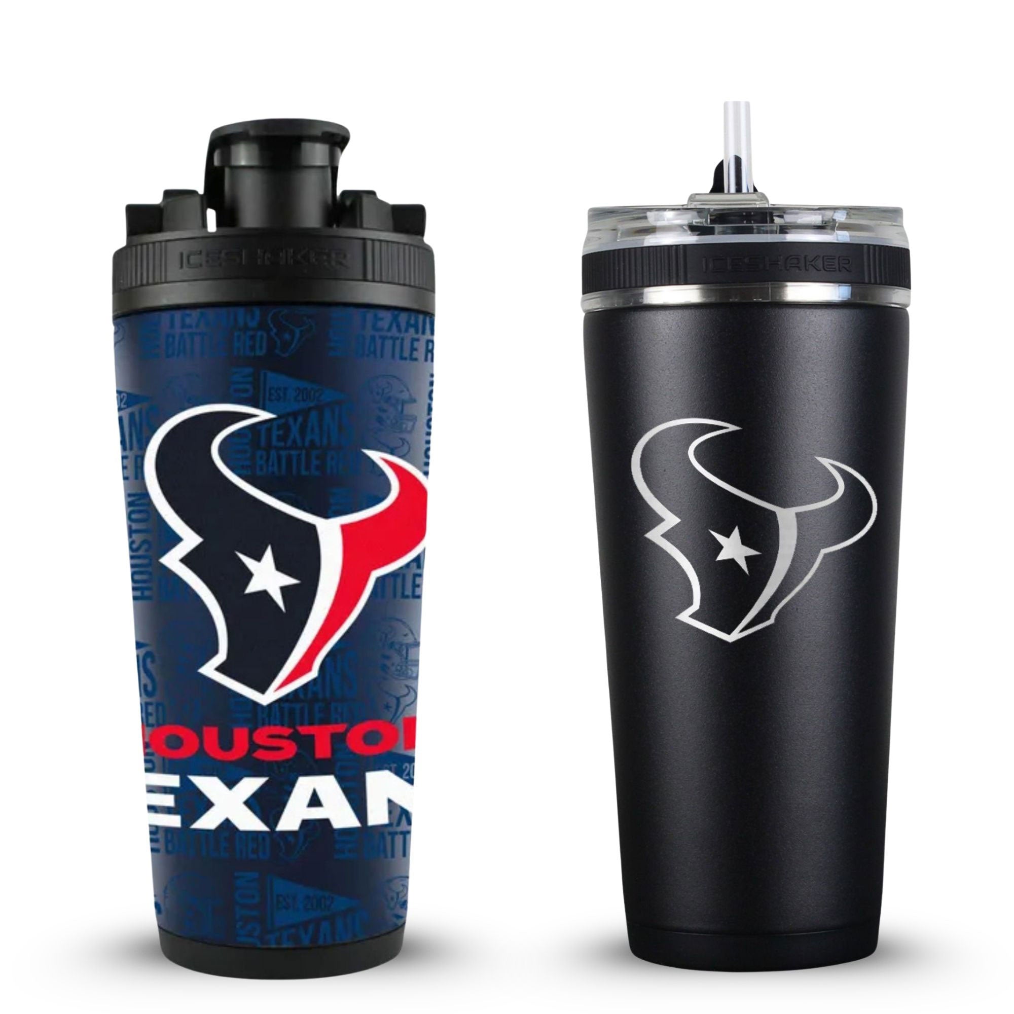 Houston Texans 4D Shaker & Flex Bottle Bundle