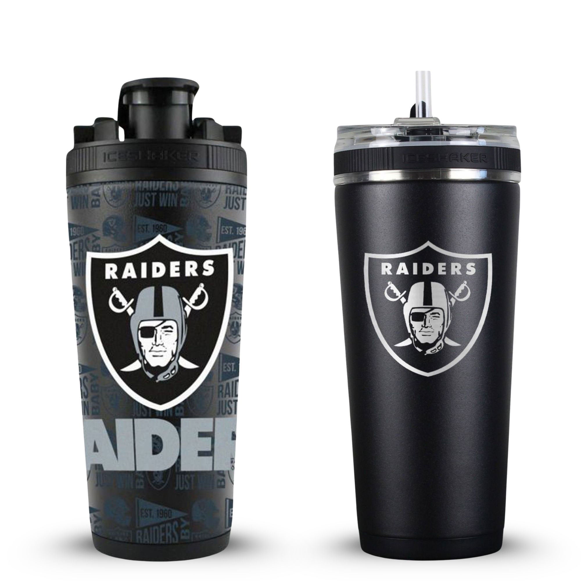 Las Vegas Raiders 4D Shaker & Flex Bottle Bundle