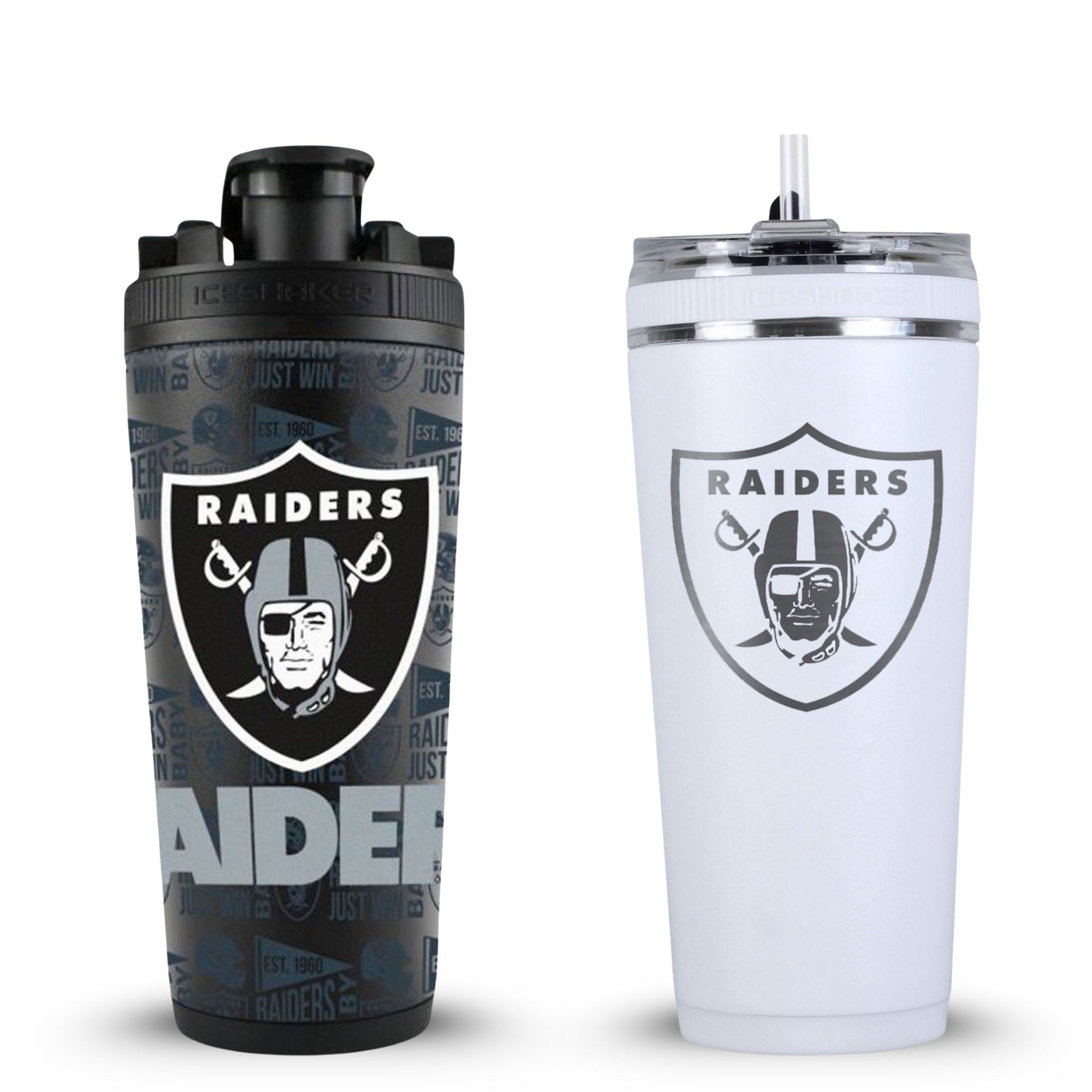 Las Vegas Raiders 4D Shaker & Flex Bottle Bundle