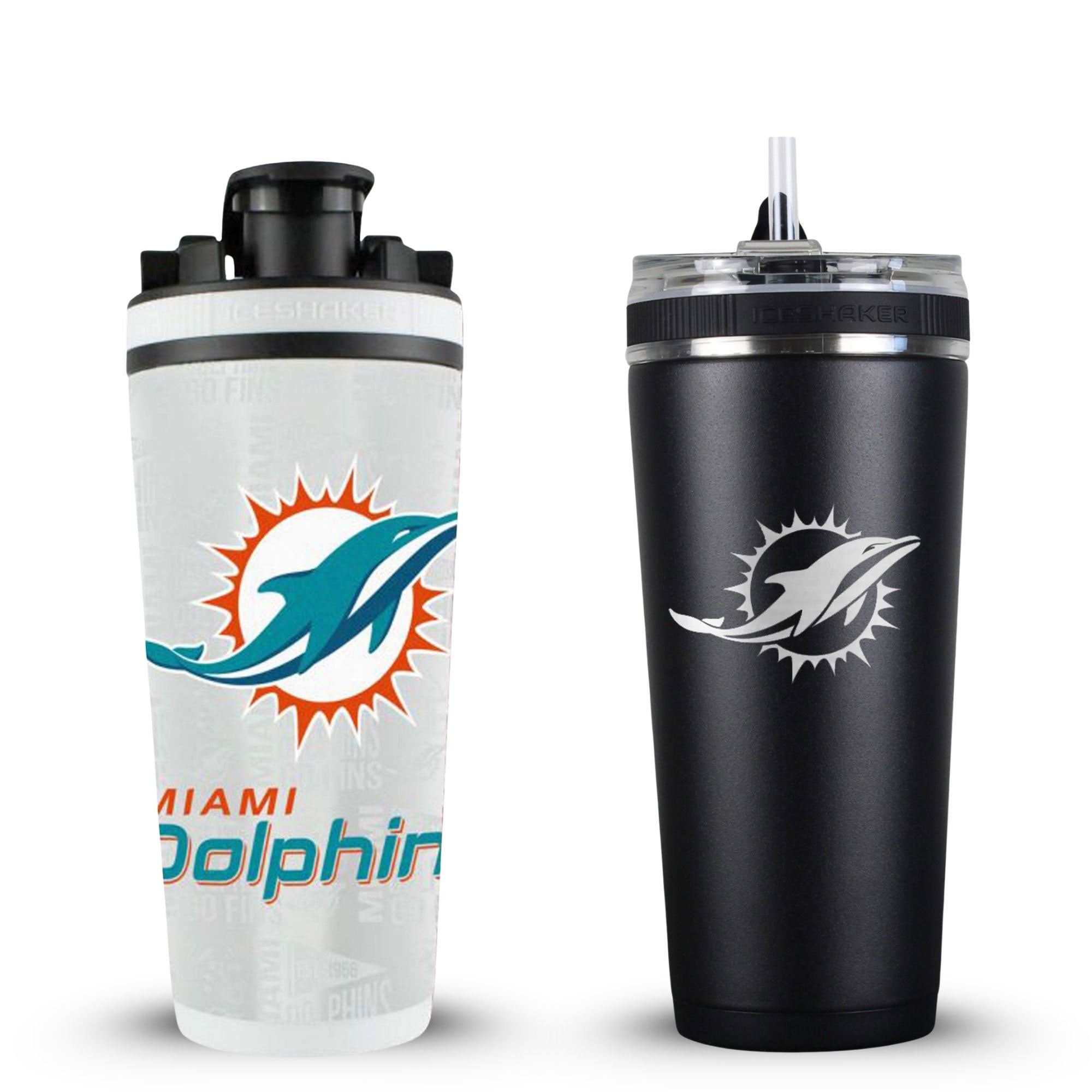Miami Dolphins 4D Shaker & Flex Bottle Bundle
