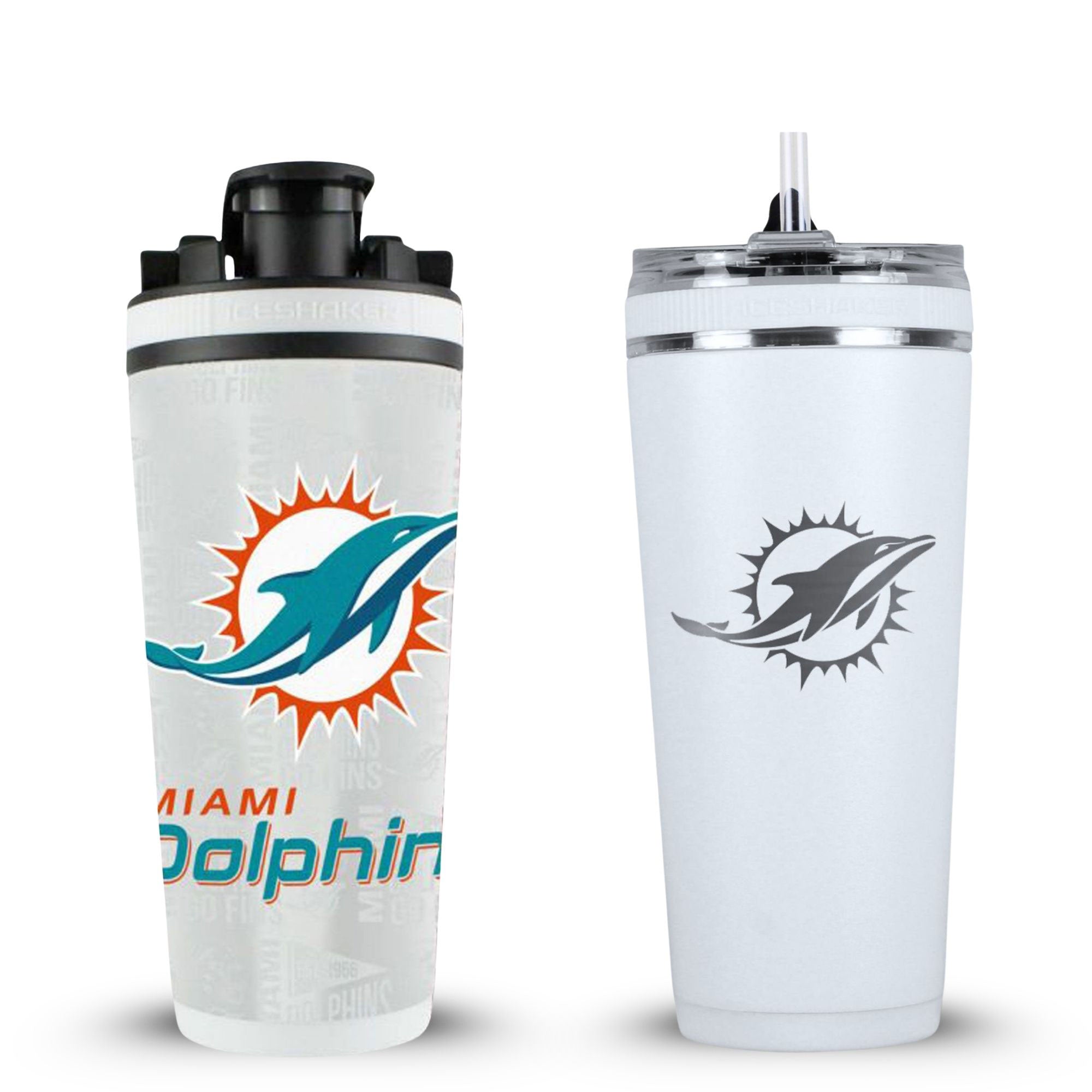 Miami Dolphins 4D Shaker & Flex Bottle Bundle