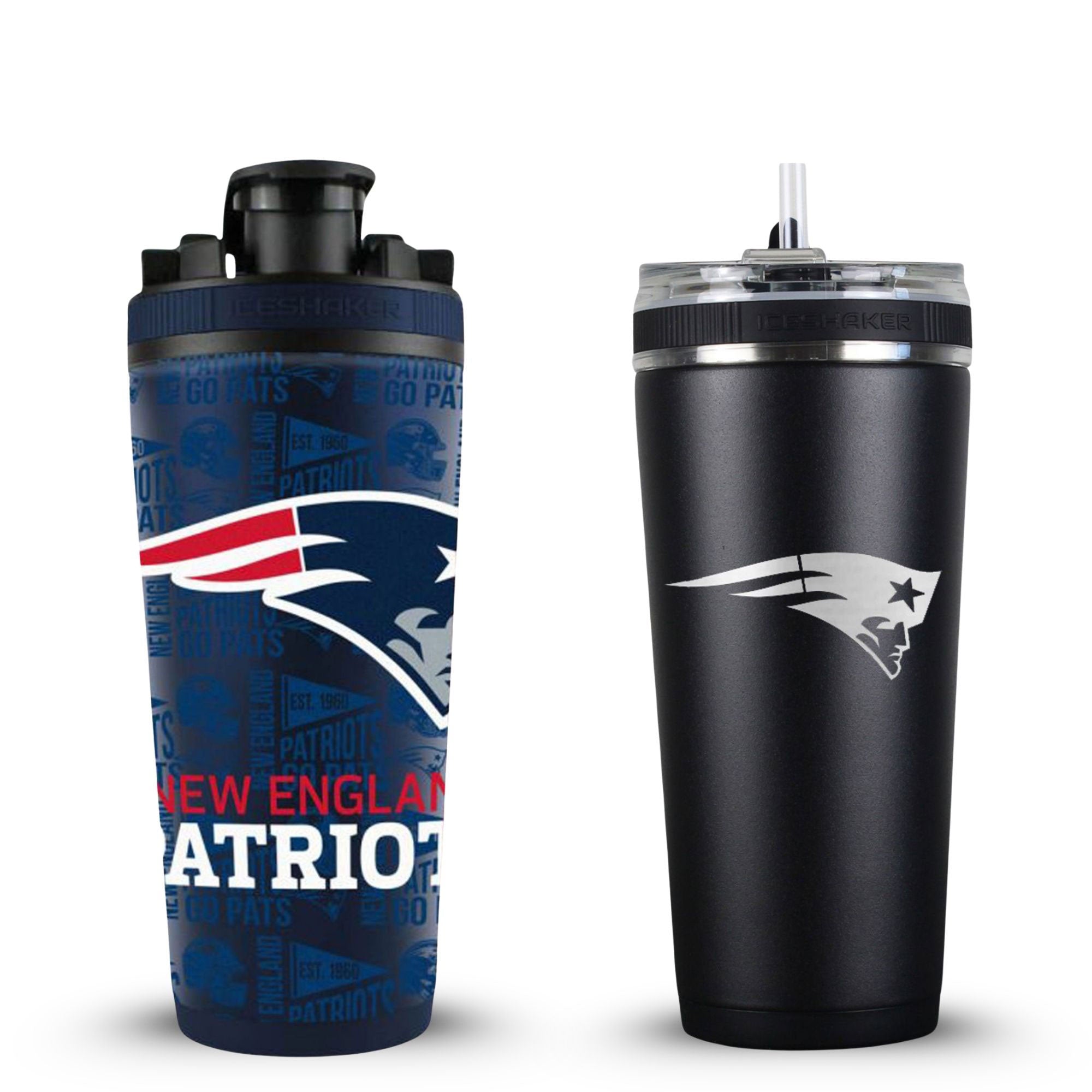 New England Patriots 4D Shaker & Flex Bottle Bundle