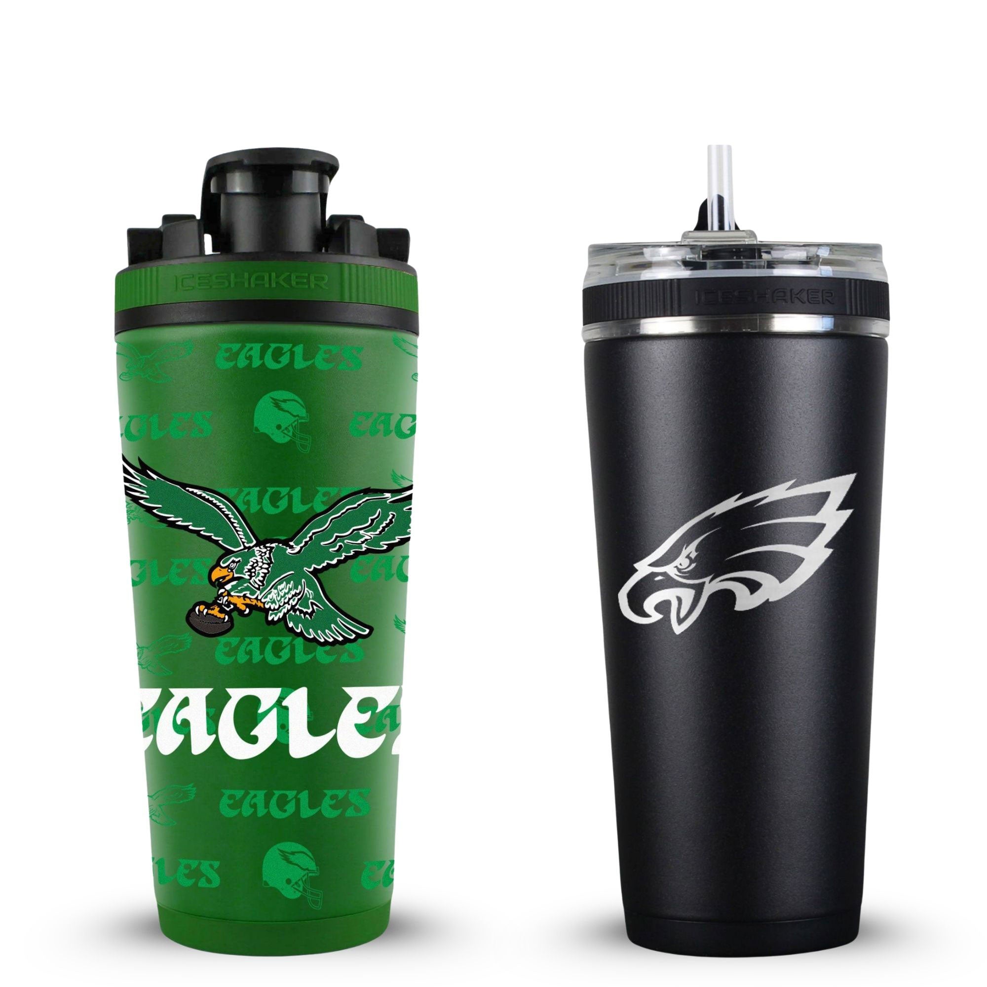 Philadelphia Eagles Vintage 4D Shaker & Flex Bottle Bundle