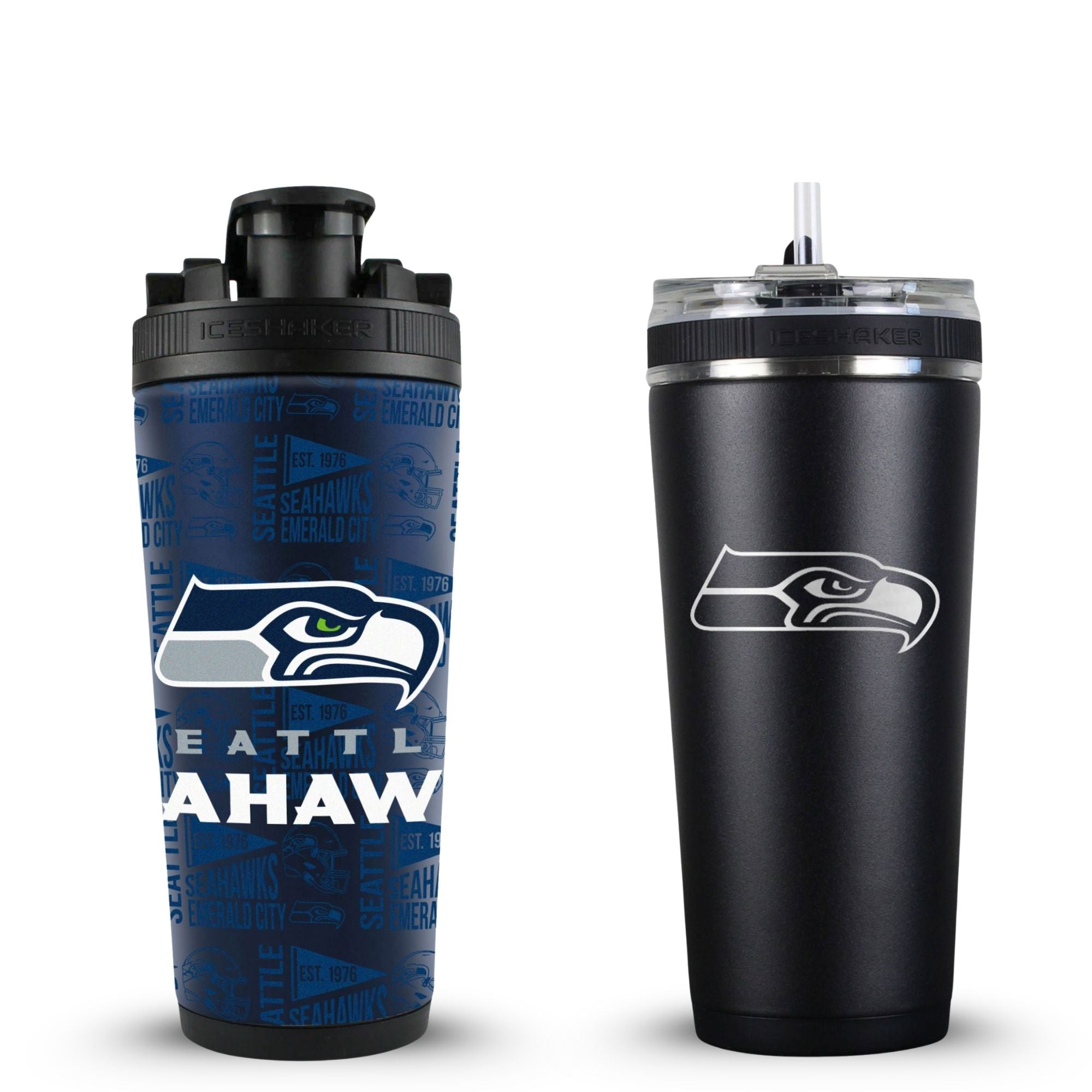 Seattle Seahawks 4D Shaker & Flex Bottle Bundle