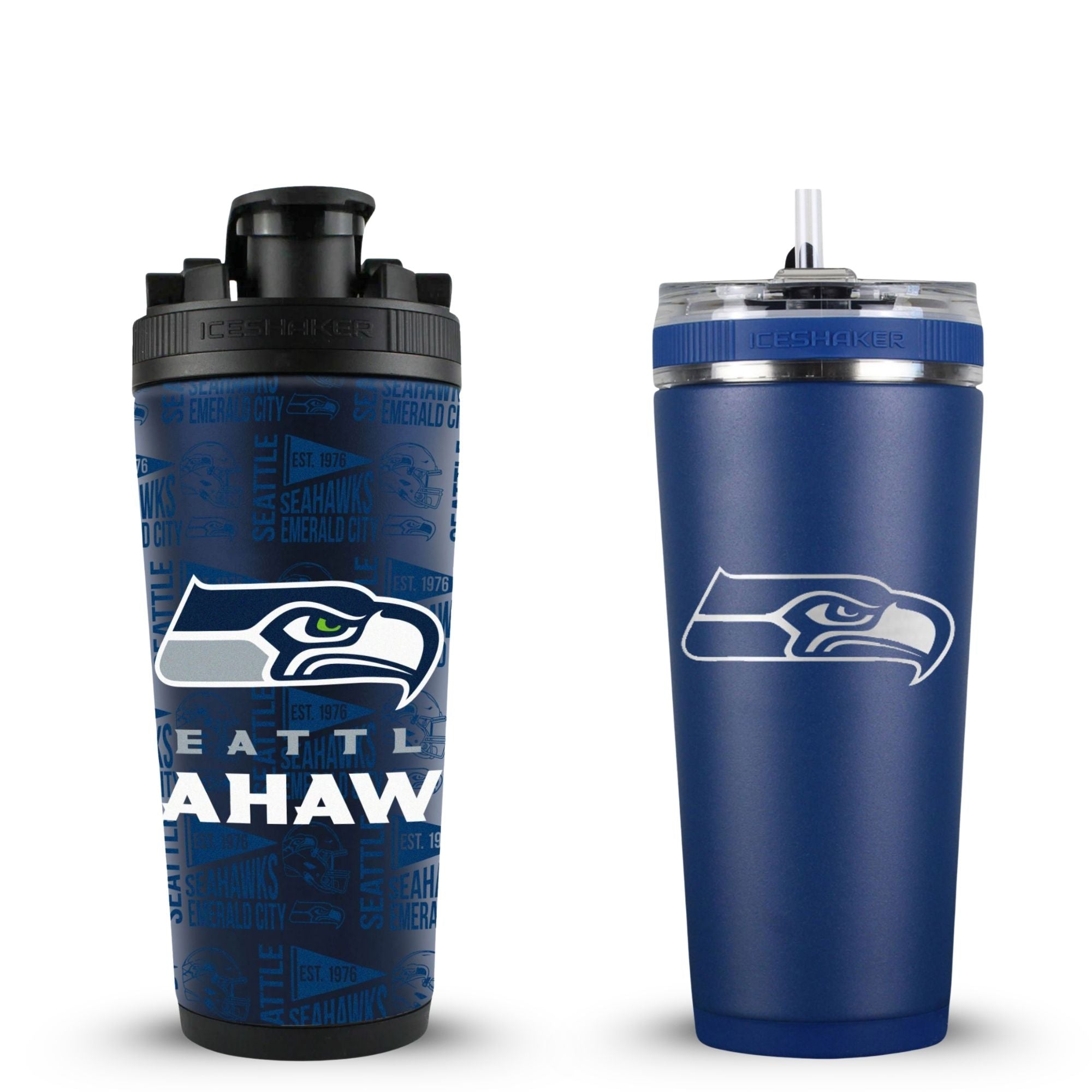 Seattle Seahawks 4D Shaker & Flex Bottle Bundle