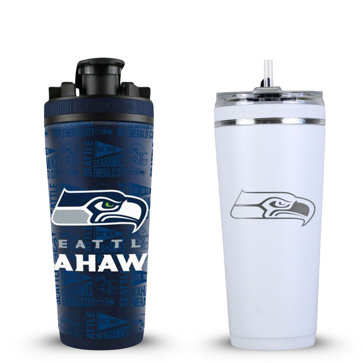 Seattle Seahawks 4D Shaker & Flex Bottle Bundle