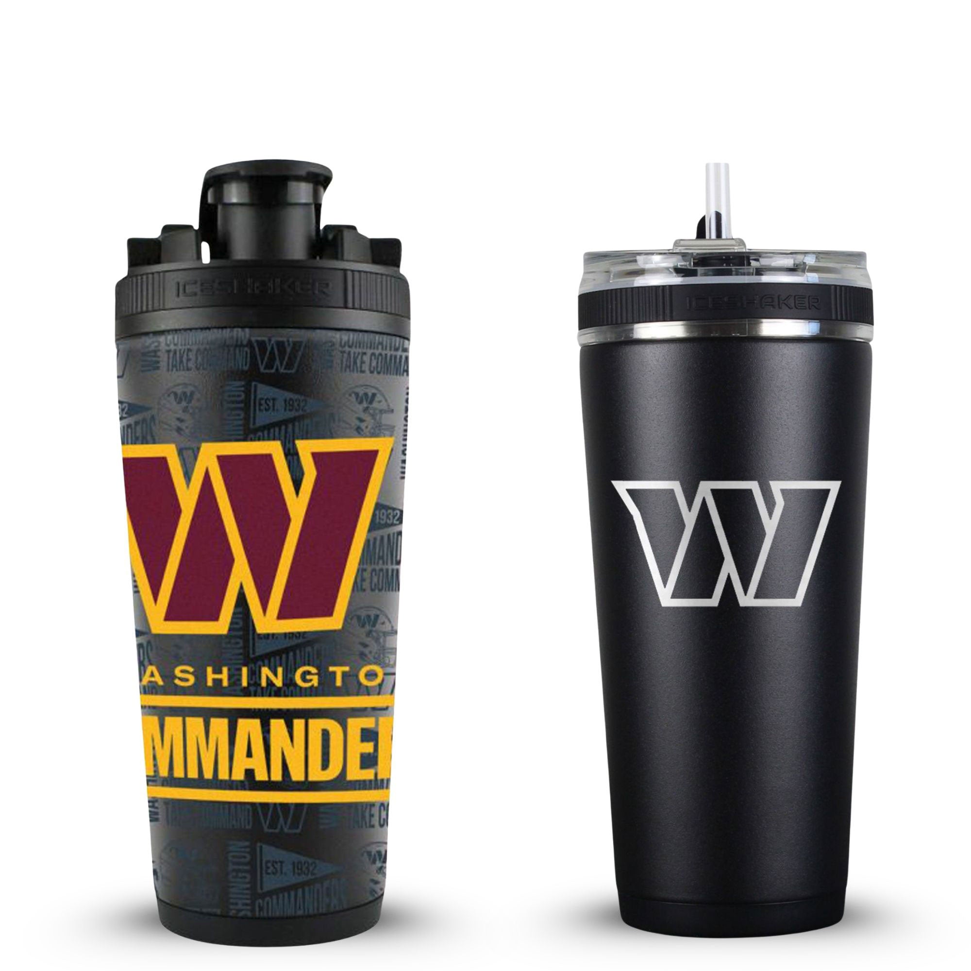 Washington Commanders 4D Shaker & Flex Bottle Bundle