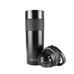 20oz Skinny Shaker Lid + Agitator Combo - Black Lid w/ Black Band