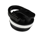 20oz Skinny Shaker Lid - Black Lid w/ White Band