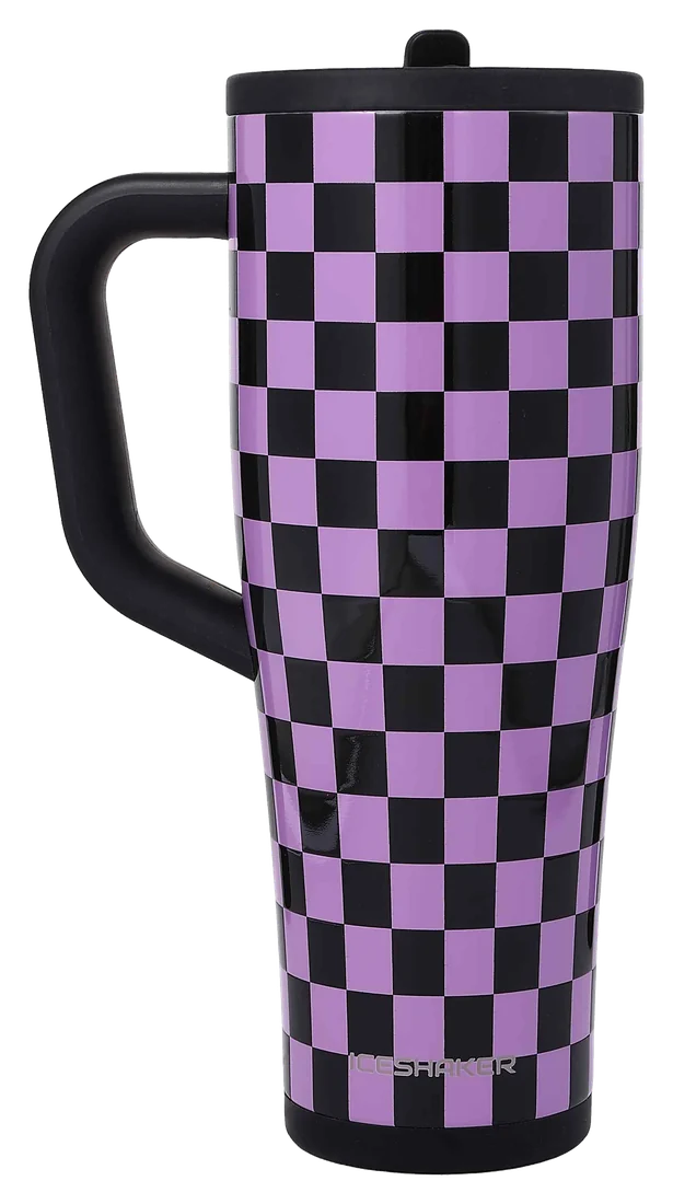 40oz Purple Black Checkers