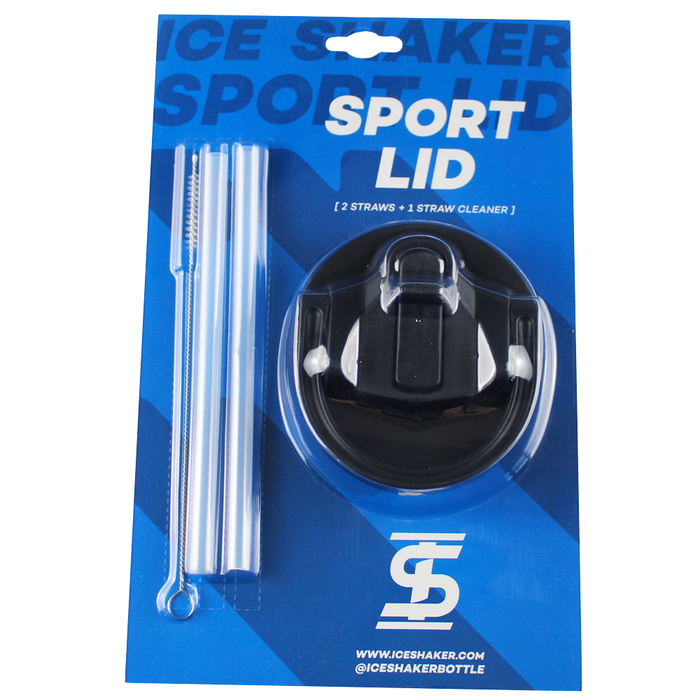 26oz Black Sport Lid & Straw Set