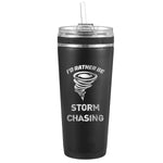 I'd Rather Be Storm Chasing - 26oz Custom Black Shaker