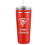 I'd Rather Be Storm Chasing - 26oz Custom Black Shaker