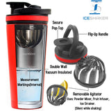 Old Glory Skull - Custom 26oz Ice Shaker Bottle
