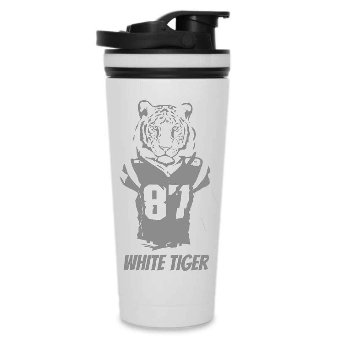 White Tiger Edition - Custom 26oz Ice Shaker Bottle